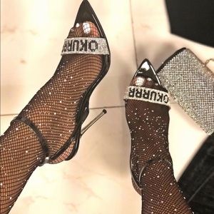 Celebrity style diamond sandals